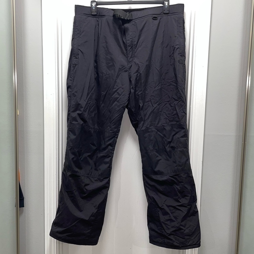 Gelande Pants Snow Ski Adjustable Elastic Waist Thick Padded Bottoms Windbreaker